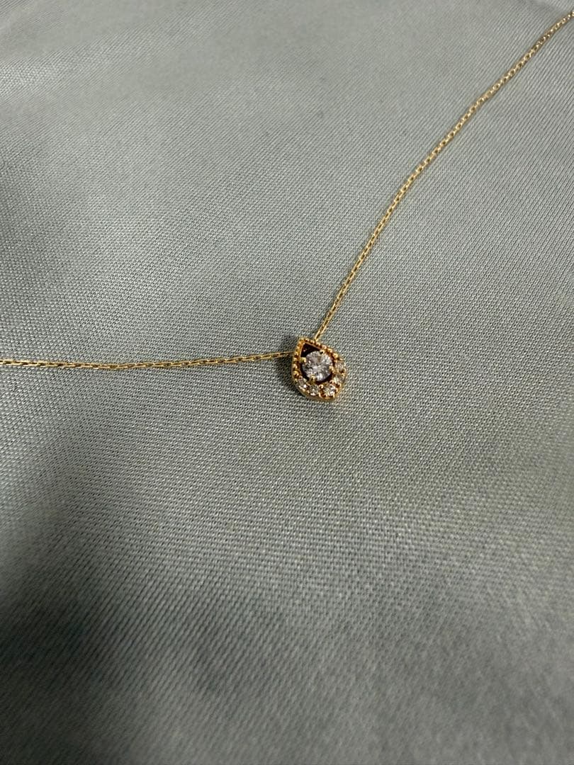 【K18】 agate K18ダイヤモンドネックレス