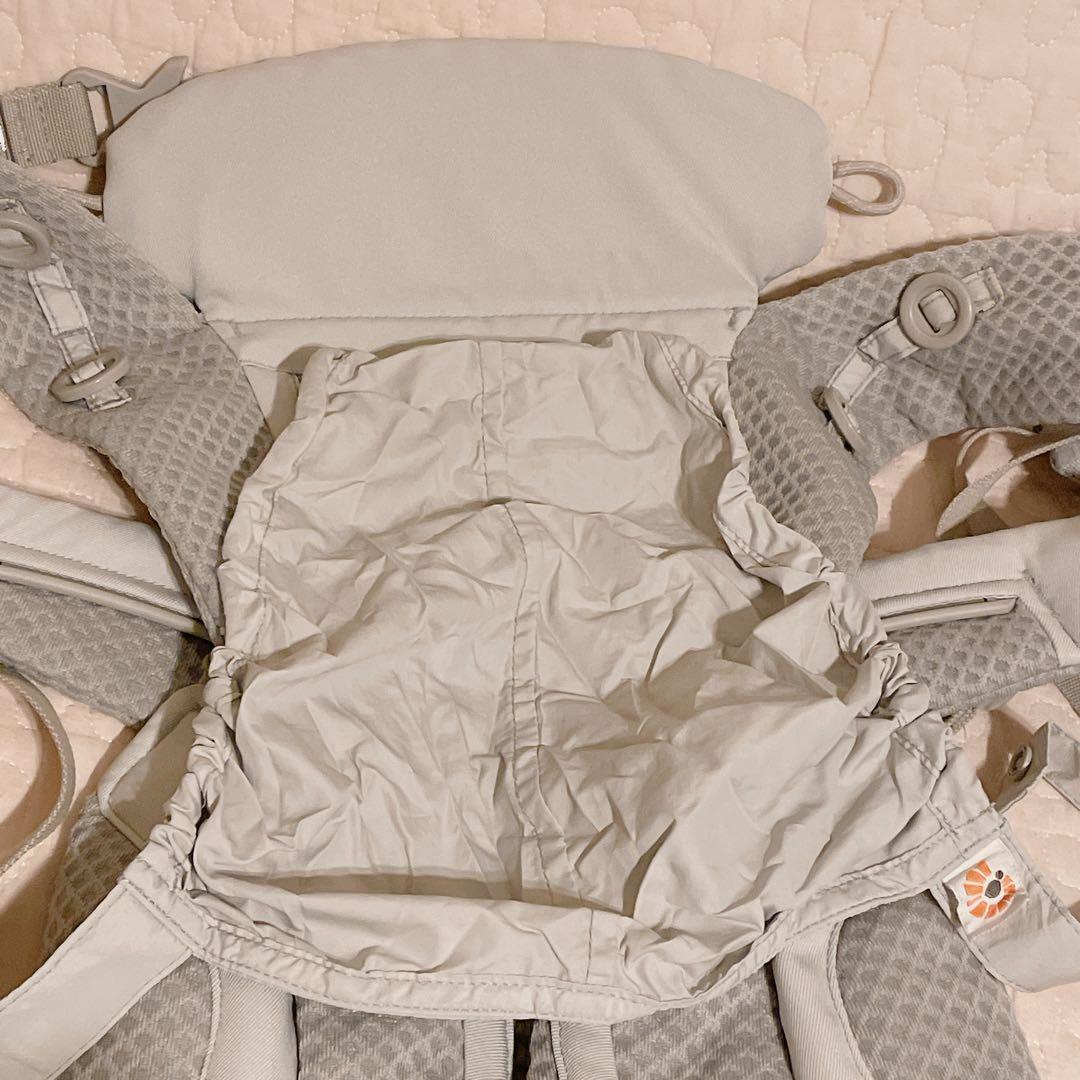 【美品】エルゴ オムニブリーズ パールグレー + 収納カバー +レッグウォーマー