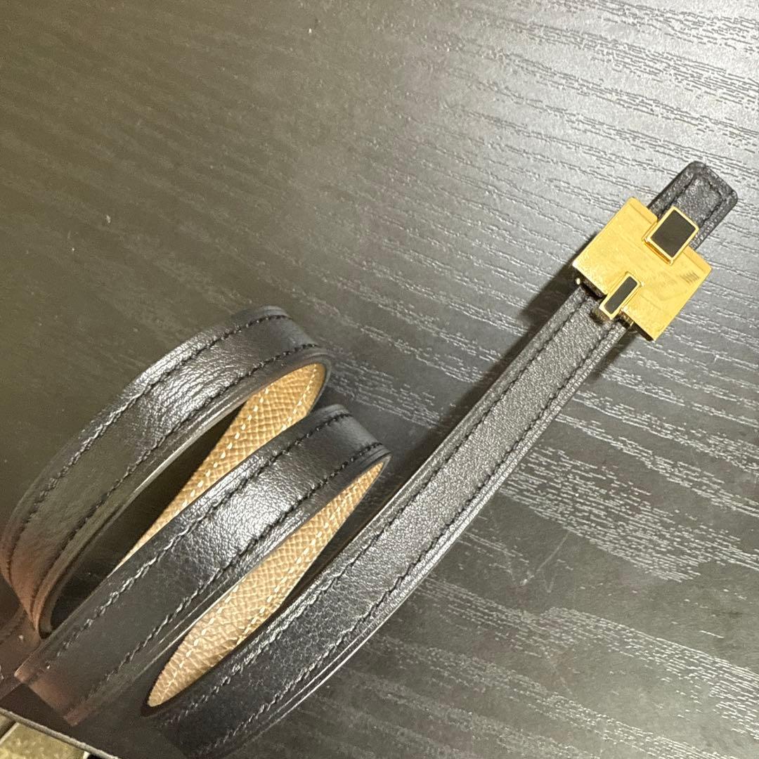 HERMES エルメス　アイリーンリバーシブルベルト61 ゴールドバックル　美品