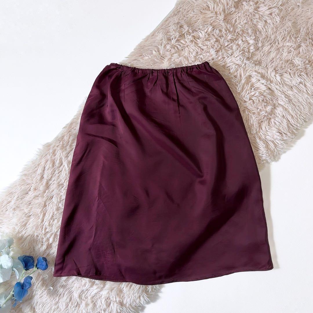 美品ꕥアナイ 現行品 シアーコンビフレア ワンピース ペチコート付 前開き