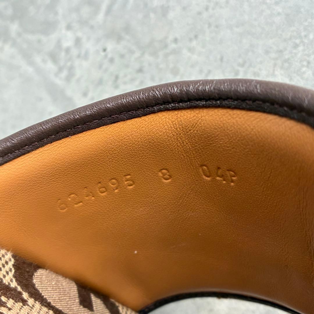 GUCCI ビックロゴ サンダル 美中古 8 グッチ 箱付 プラットホーム