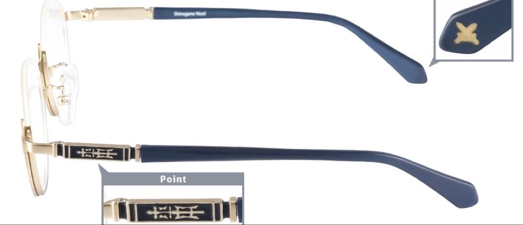 ホロライブ 執事眼鏡 eyemirror 白銀ノエル モデル 伊達眼鏡用レンズ