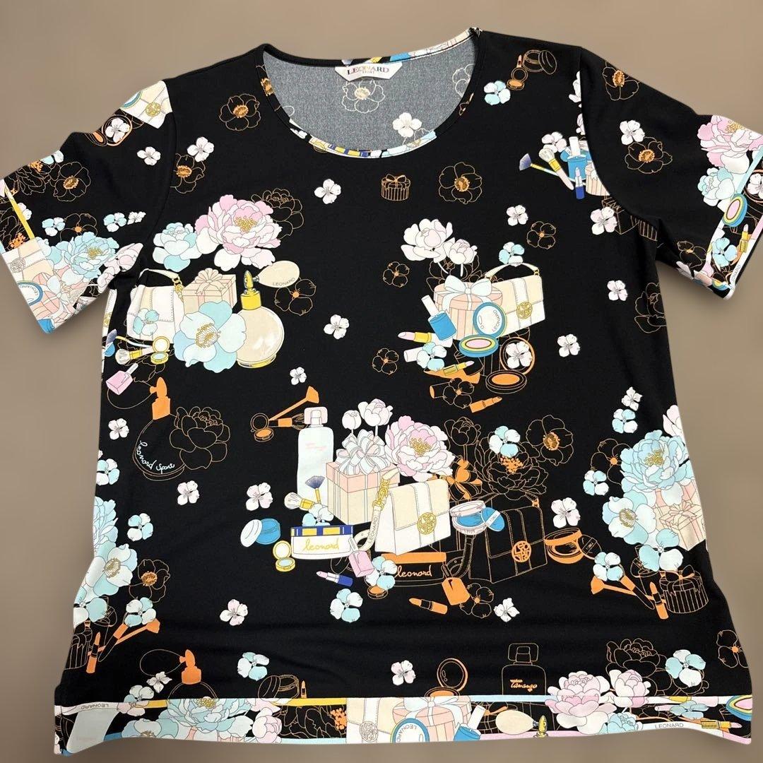 LEONARD フラワー プリント 半袖Tシャツ