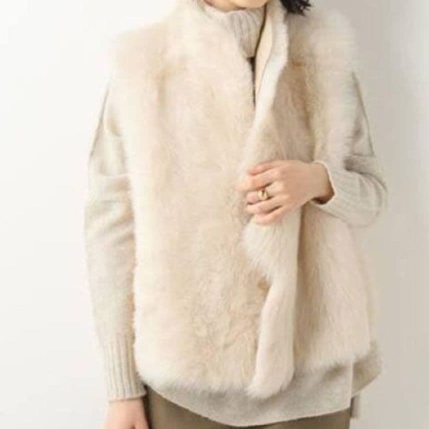 美品 GUSHLOW&COLE ガシュロウ&コール　ムートン ファー ベスト