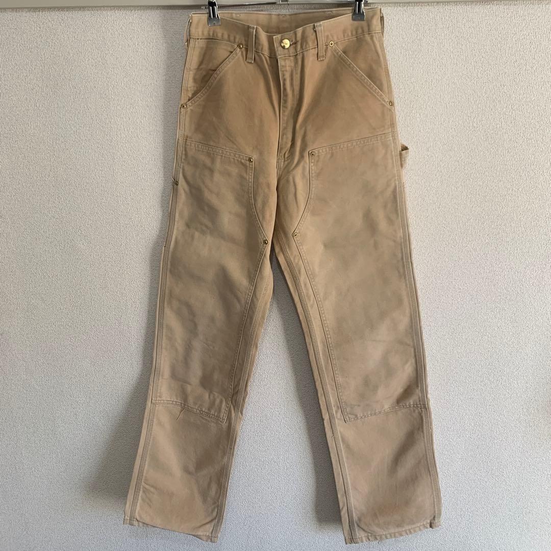 カーハート ダブルニー　USA製　星タグ　フェード　80s