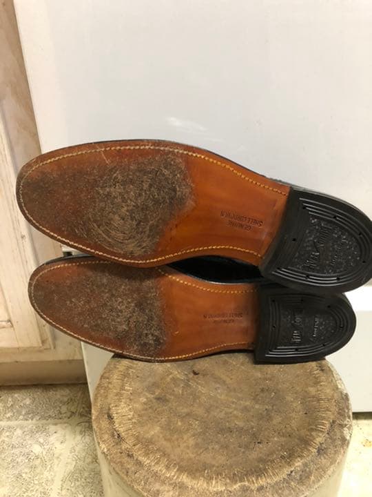 ヴィンテージ60年代シェルコードバン数回使用程度良　ウィングチップ革靴　10D