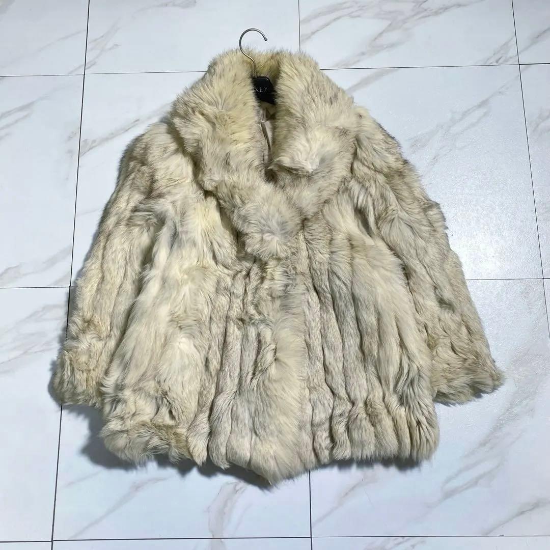 金サガ サガフォックス 金タグ ファーコート 女優襟　肉厚 高級毛皮 入手困難