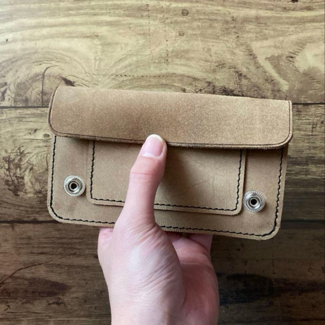 【sdr128zx】ミドルトラッカーウォレット 3層【お札を折らずに収納】