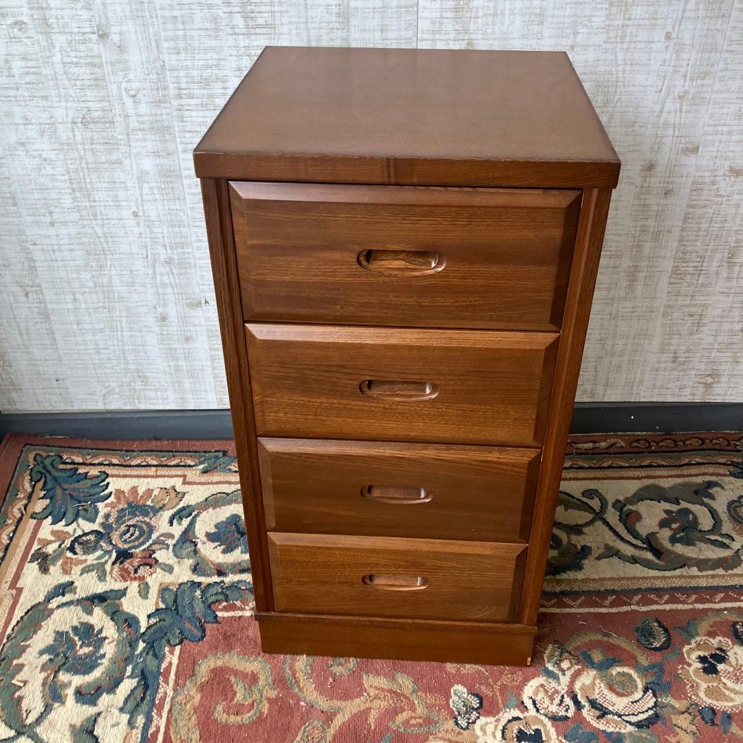 昭和レトロ 喜多製作所 古家具 木製チェスト 4段 箪笥 タンス ヴィンテージ
