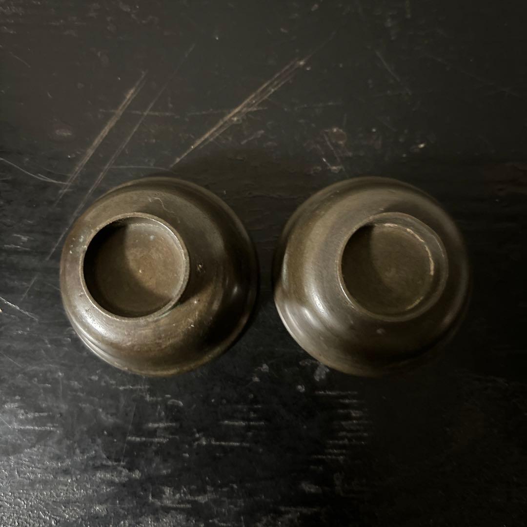 古銅六器 真鍮　盃 ぐい呑み　酒器　仏教美術 古美術 アンティーク　李朝