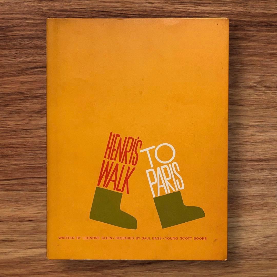 ★レア 洋書 絵本 Henri's Walk to Paris ソール・バス