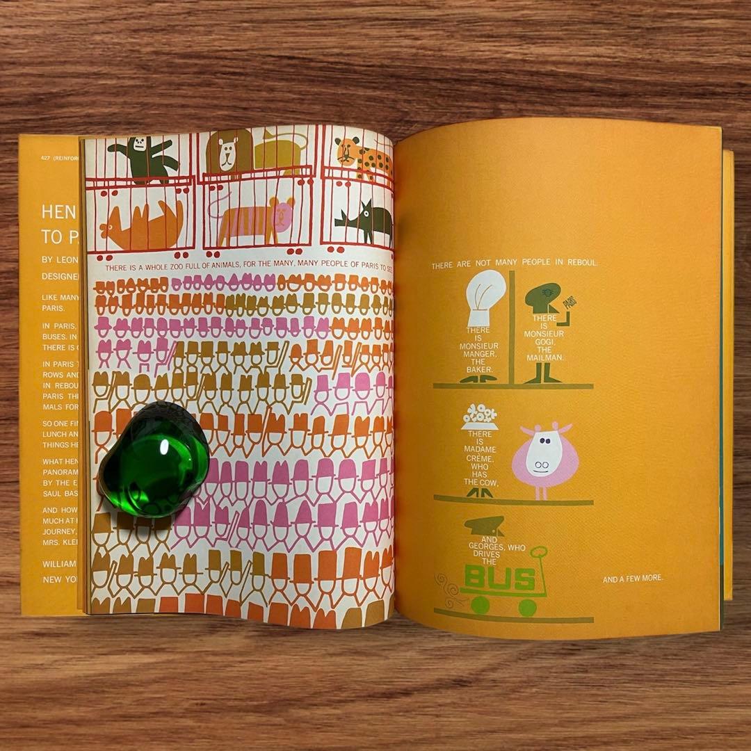 ★レア 洋書 絵本 Henri's Walk to Paris ソール・バス