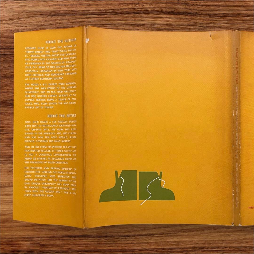 ★レア 洋書 絵本 Henri's Walk to Paris ソール・バス