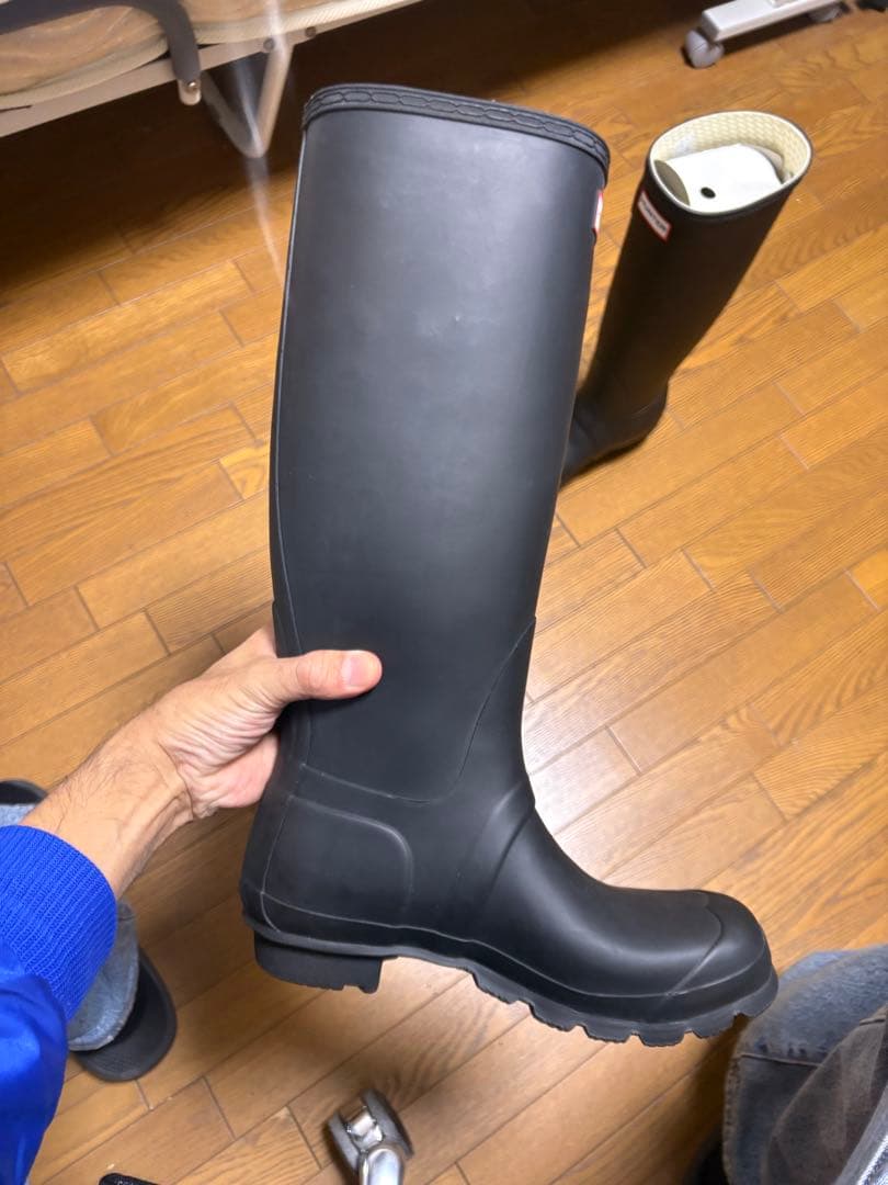 HUNTER ハンター ブラック ロングレインブーツ UK 5(24cm)