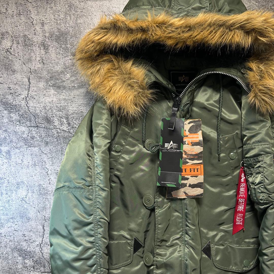 中*章様 新品 アルファインダストリーズN-3B フライトジャケットS カーキ