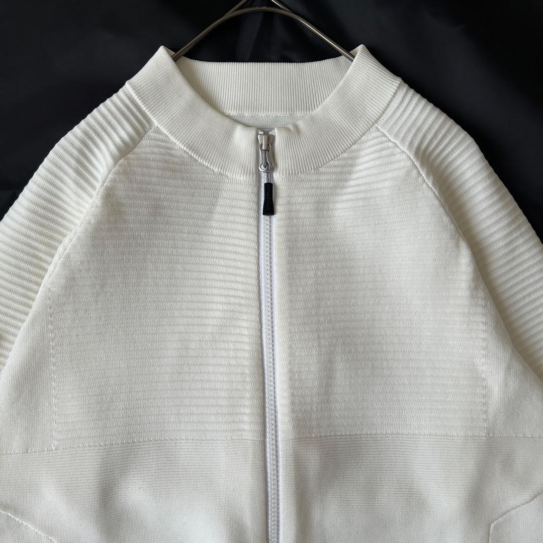 ブリーフィング 2025年モデル ジップアップブルゾン ホワイト レザーロゴ