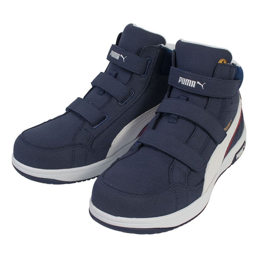 プーマ安全靴#63.205 26.0cmエアーツイスト・ネイビーミッドH＆L