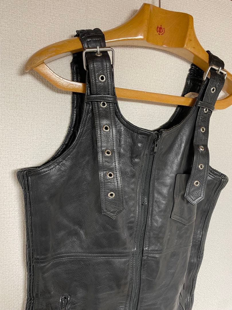 90s IMATRA ドイツ モトクロス バイカーレザーパンツ オーバーオール