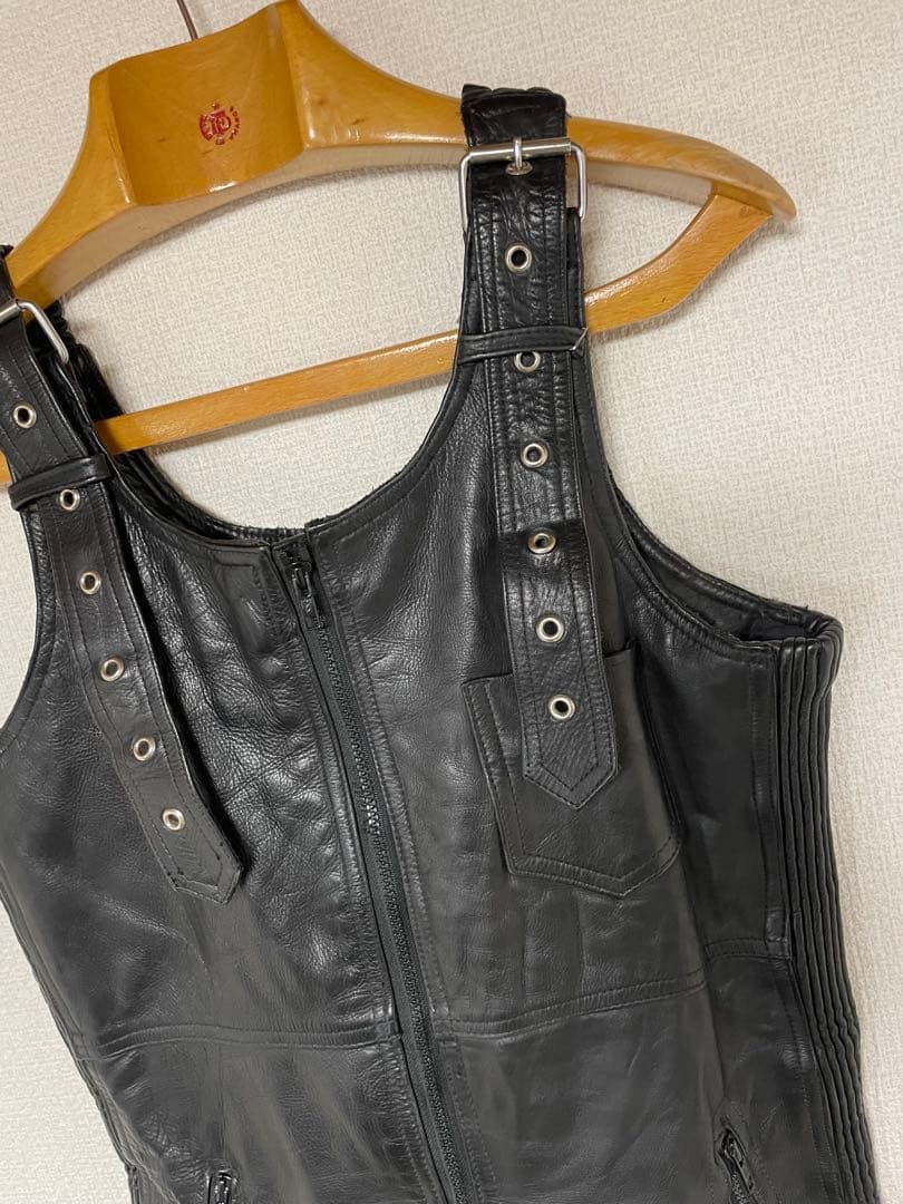 90s IMATRA ドイツ モトクロス バイカーレザーパンツ オーバーオール