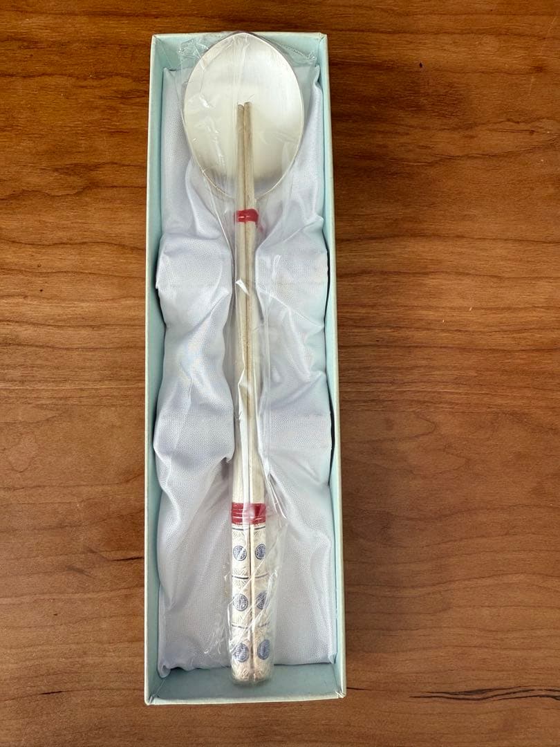 韓国製　Ag990銀スッカラと箸セット