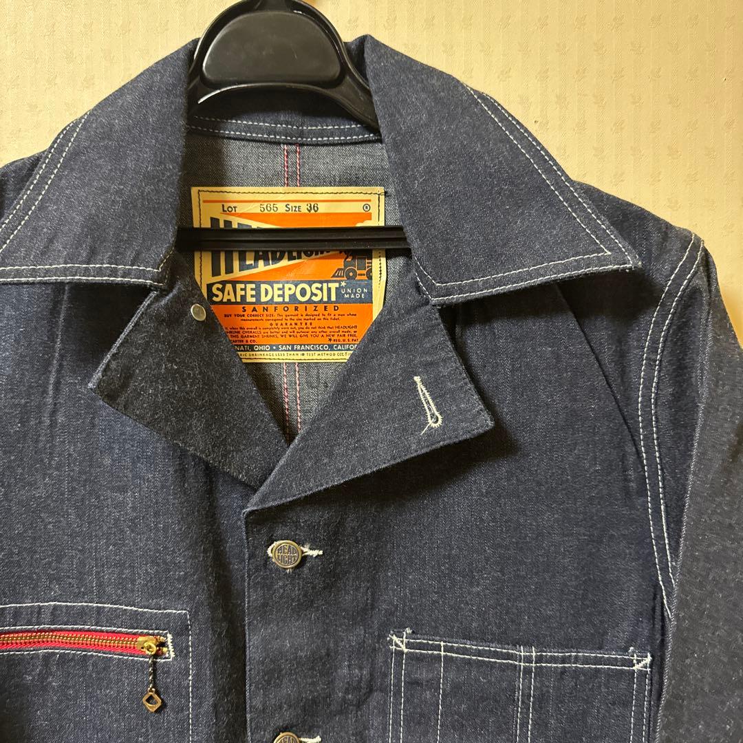 HEADLIGHT ヘッドライト デニムカバーオール 36 【美品】