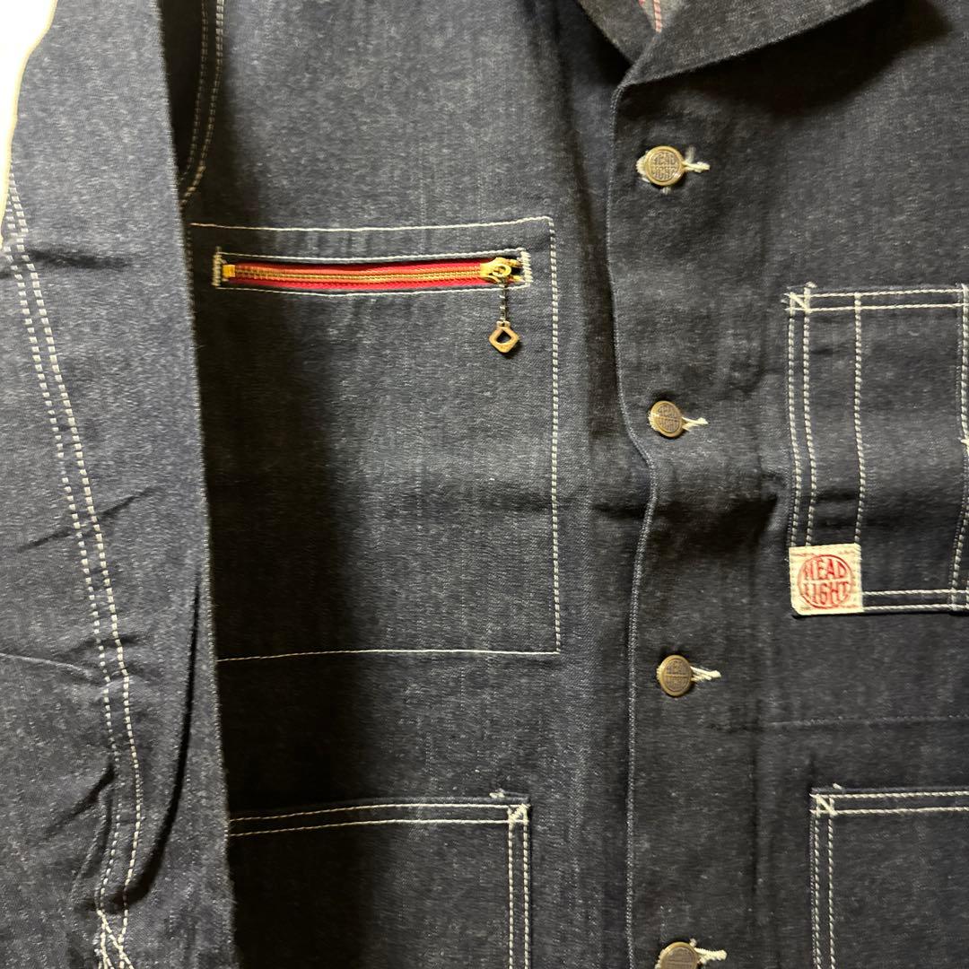 HEADLIGHT ヘッドライト デニムカバーオール 36 【美品】