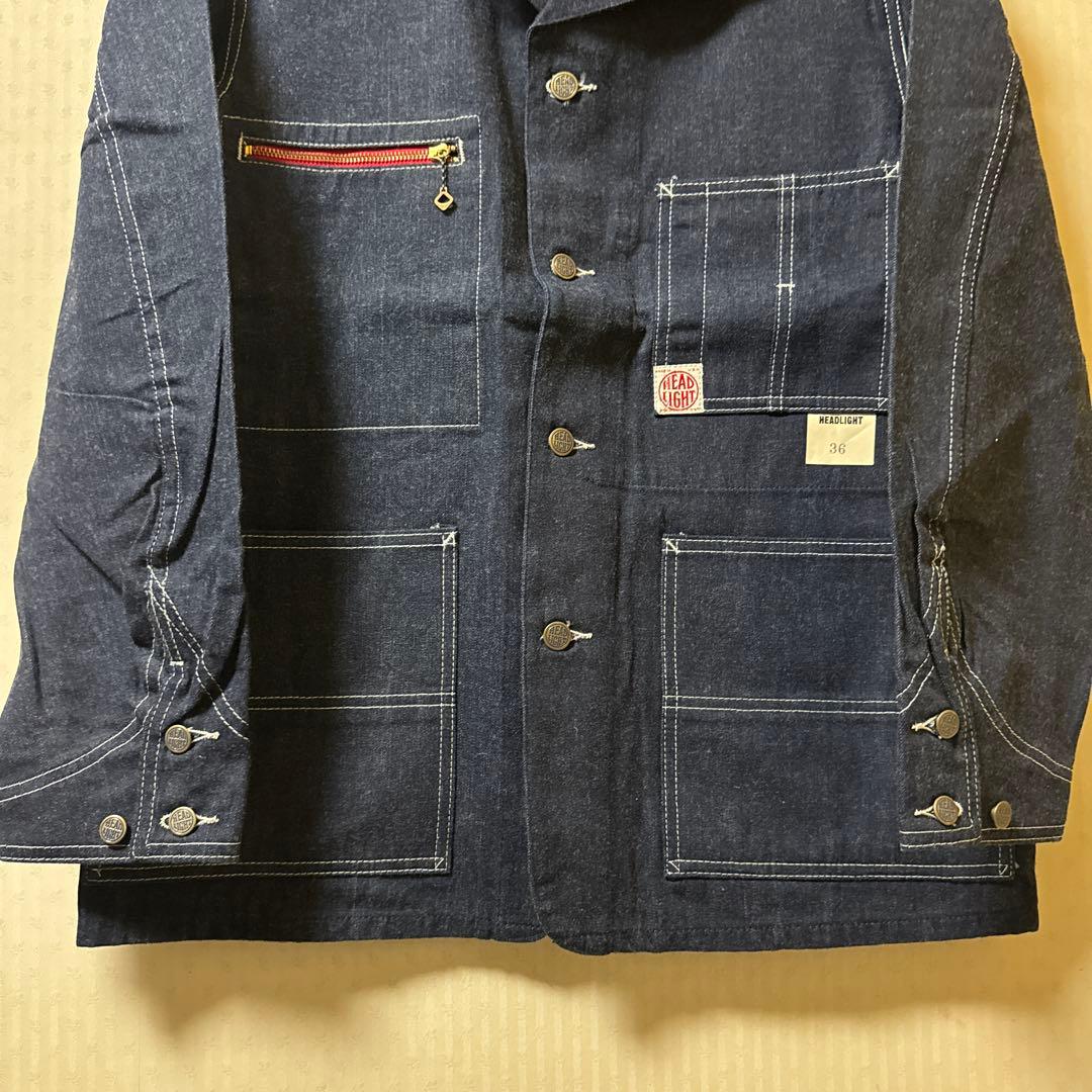 HEADLIGHT ヘッドライト デニムカバーオール 36 【美品】