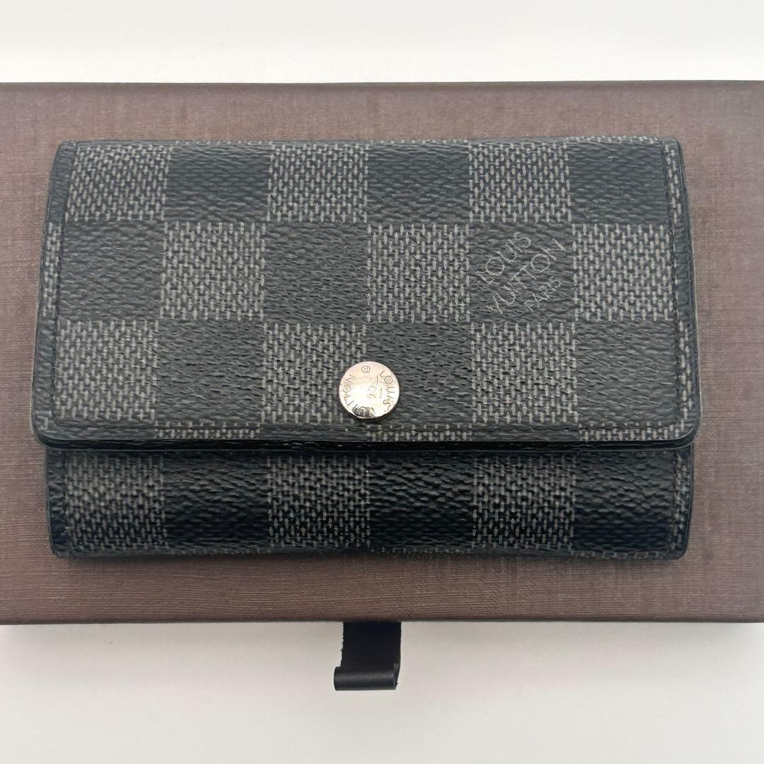 極美品✨ルイヴィトン 6連 キーケース ダミエ グラフィット ミュルティクレ6