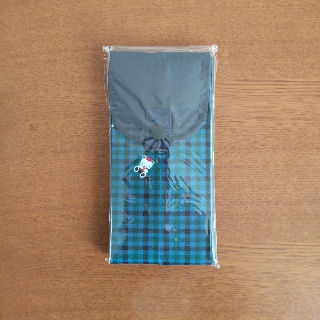 ✨新品未使用✨ファミリア★シュパット M 青系チェック&ネックストラップ BK