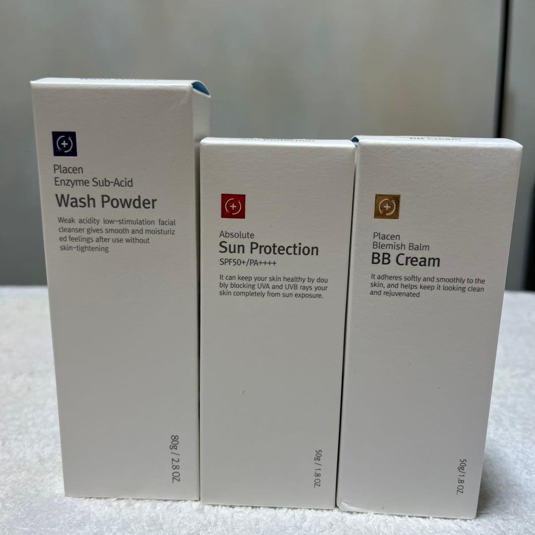 ルネセル　洗顔パウダー・日焼け止め・BBクリーム 3点セット