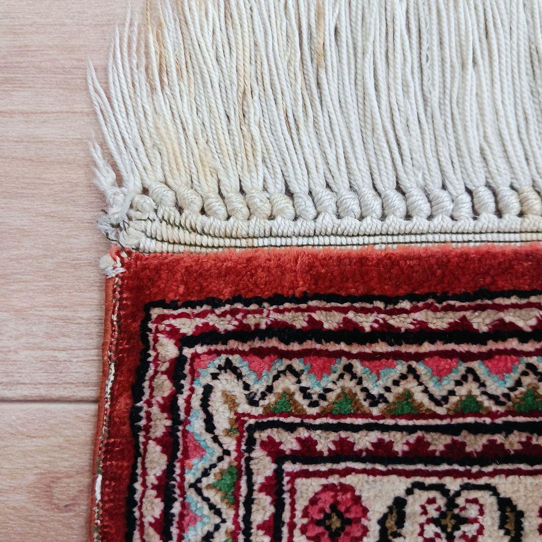 専用Y3250 ペルシャ絨毯 クム産 シルク100% 手織り90万ノット