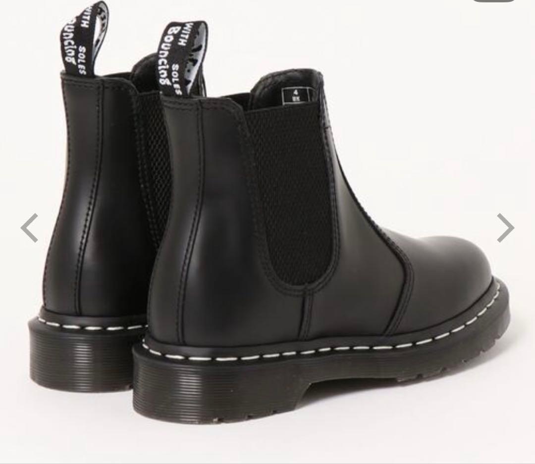 ドクターマーチン　チェルシーホワイトステッチ