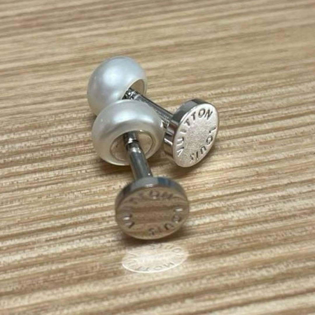 ルイヴィトン　パール シルバー925 カフリンクス カフス　真珠