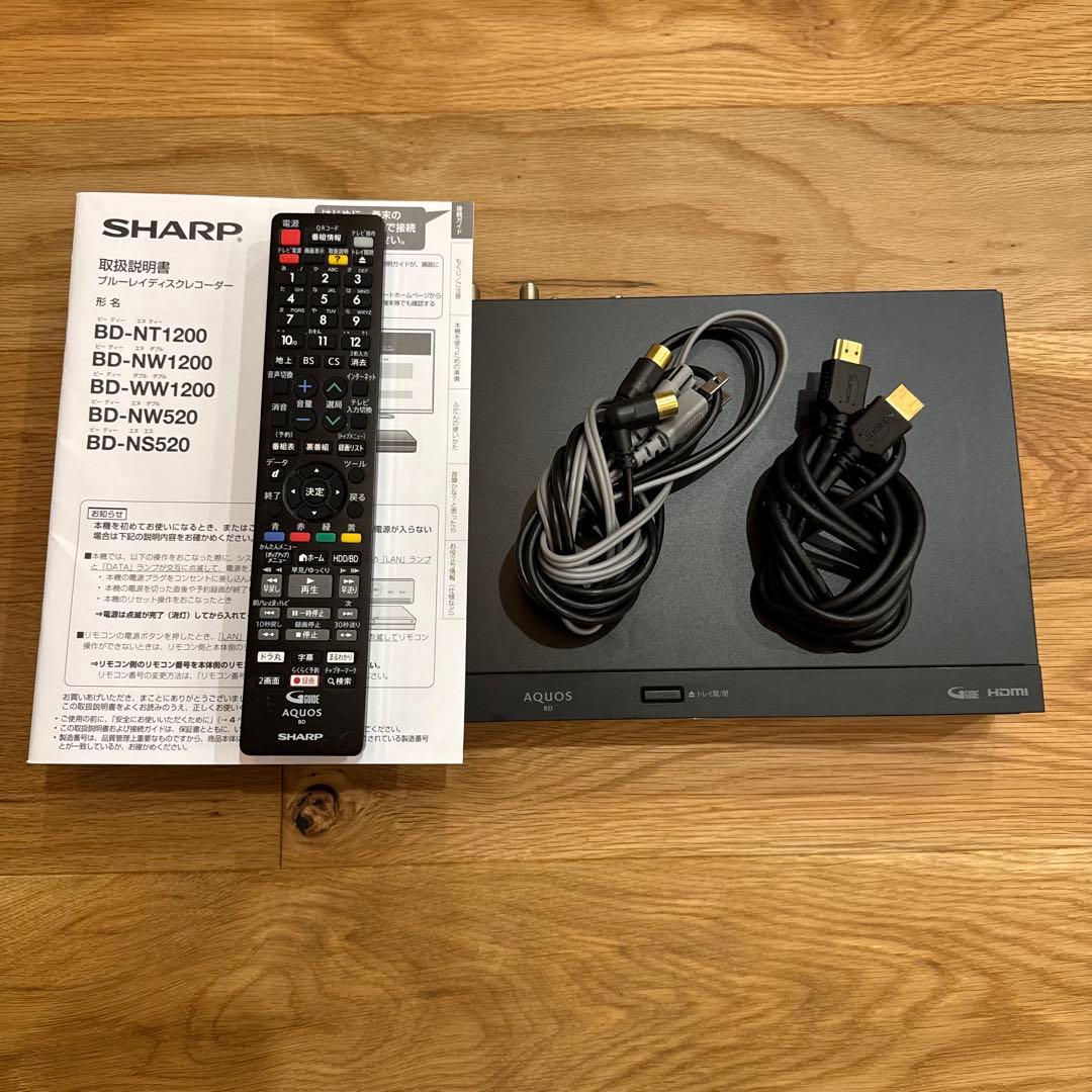 SHARP ブルーレイディスクレコーダー　BD-NW-1200