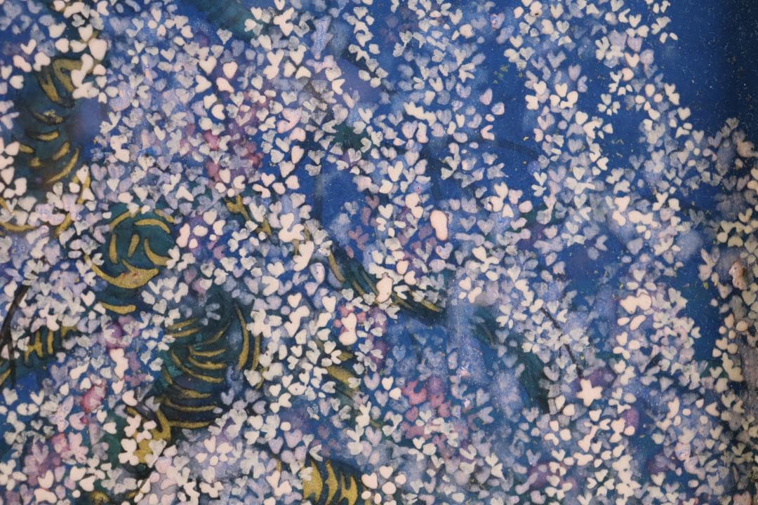 真作保証 平松礼二 「桜月」 日本画3号 共シール タトウ箱付 宵桜 傑作品