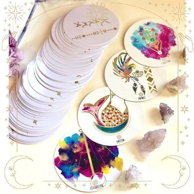 【正規品オラクルカード】フランスの洗練された美麗デッキ✨丸型×金箔✨カルマカード