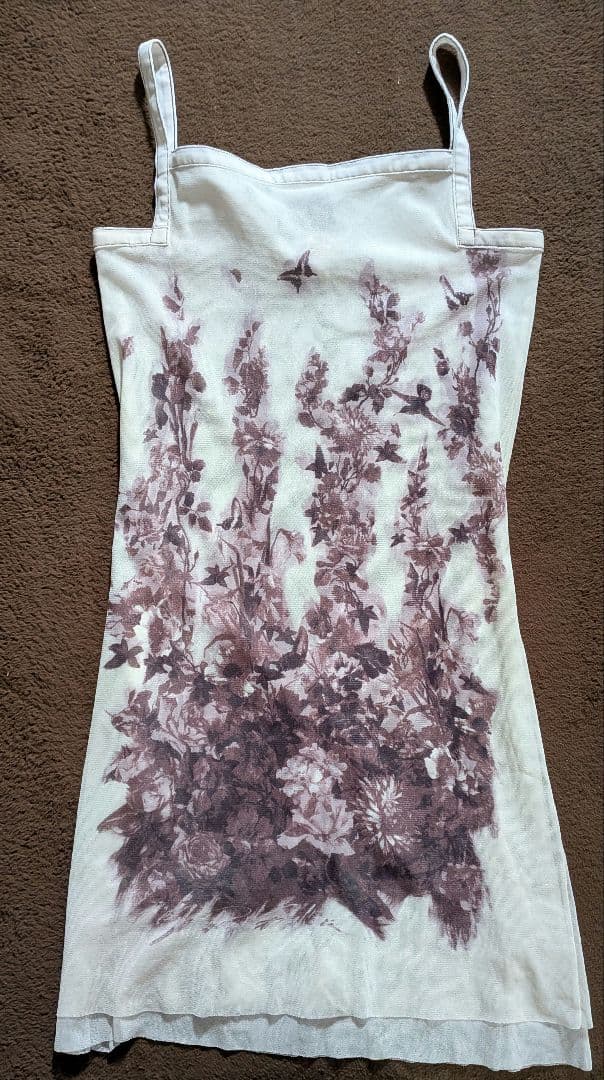 Jean Paul GAULTIER　パワーネット　花柄ノースリーブチュニック