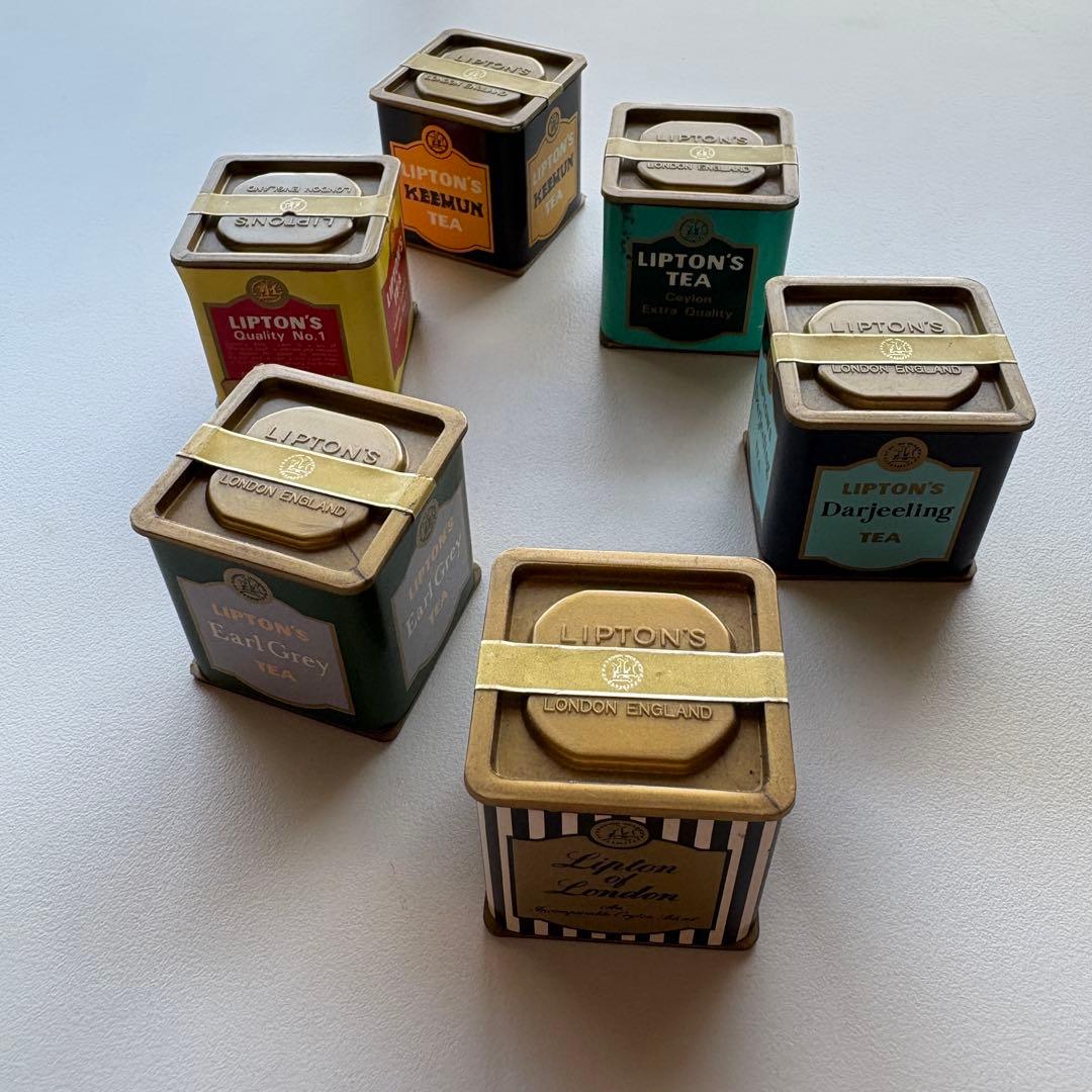 【希少】リプトン　ミニ紅茶缶　昭和レトロ