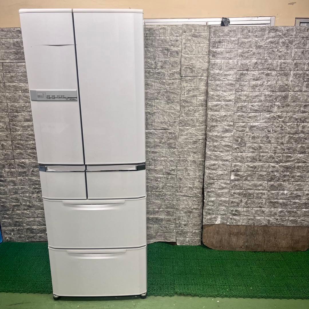 712 三菱　大型冷蔵庫　465L 400L強　家庭用　自動製氷　フレンチドア