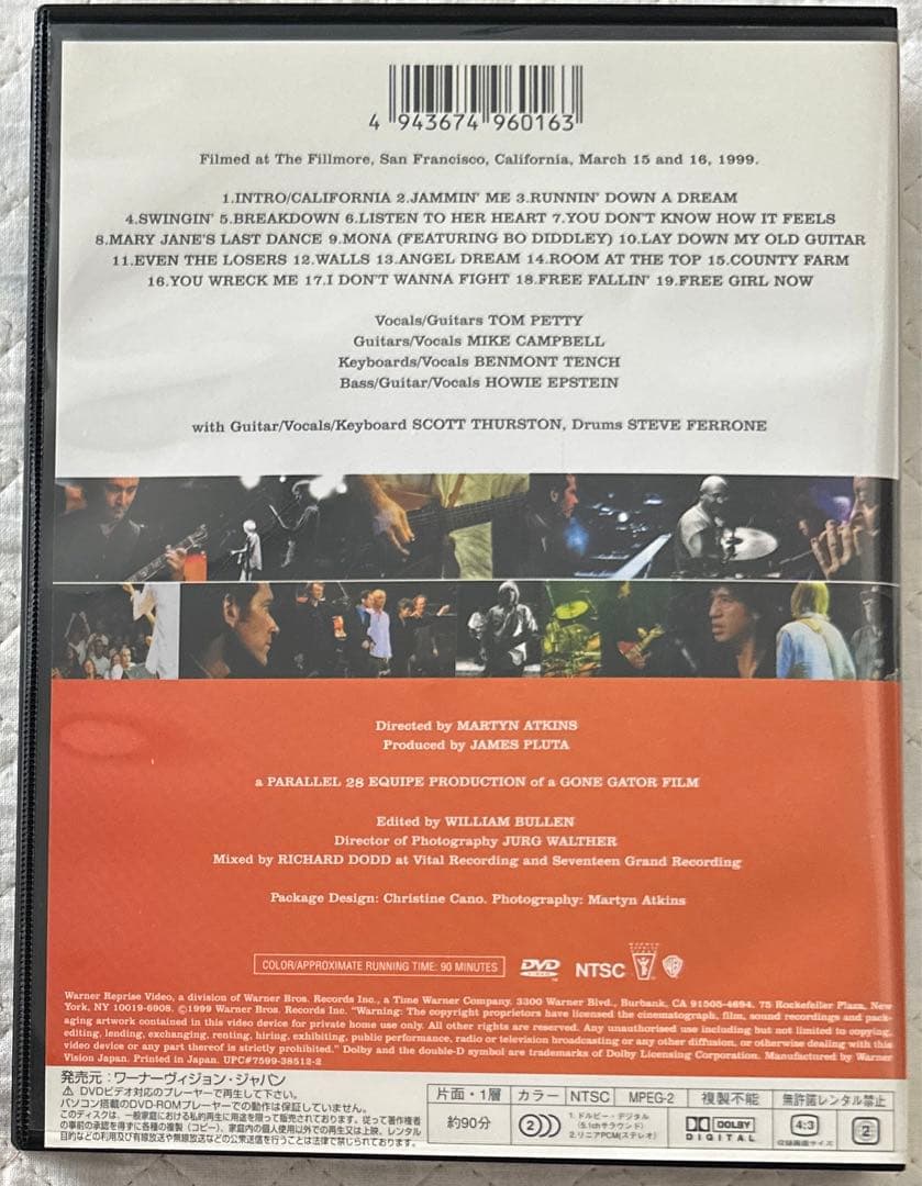 国内盤DVD！トム・ペティ&ザ・ハートブレイカーズ/ ライヴ・フロム・フィルモア