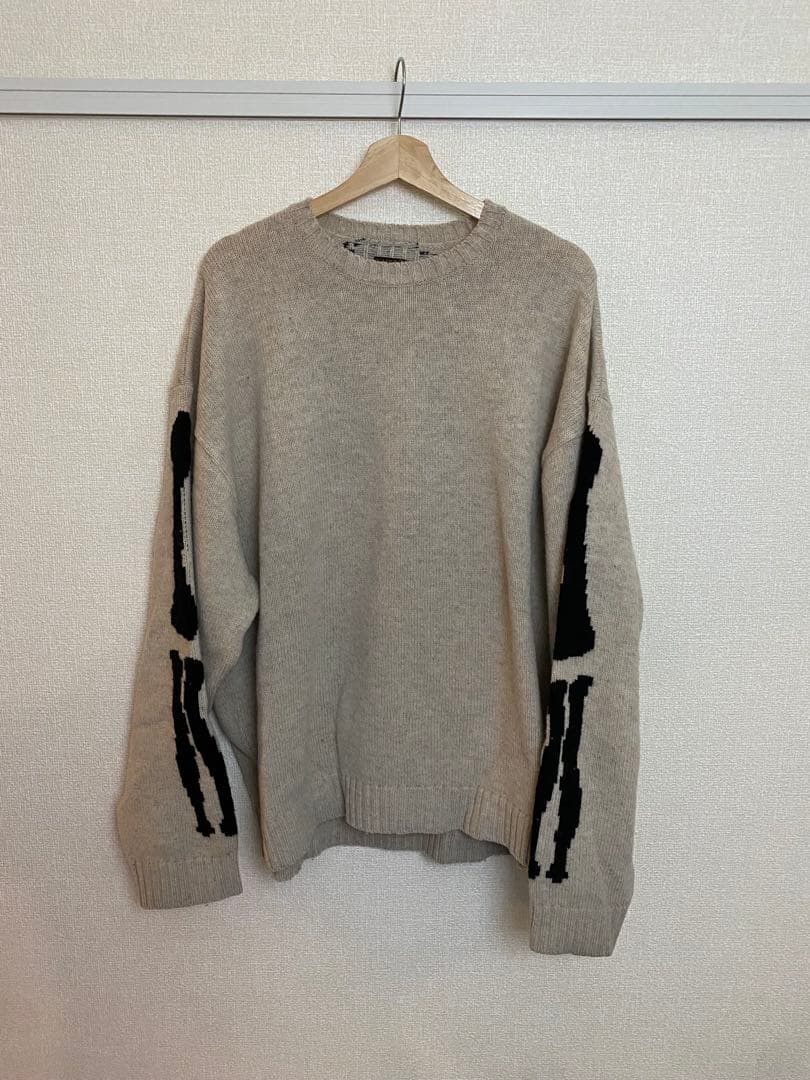 KAPITAL ウール BONEクルーセーター 25AW キャピタル ボーン 骨