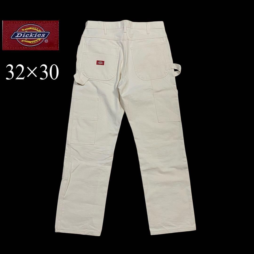 美品✨ディッキーズ　ダブルニー　ホワイトペインターパンツ