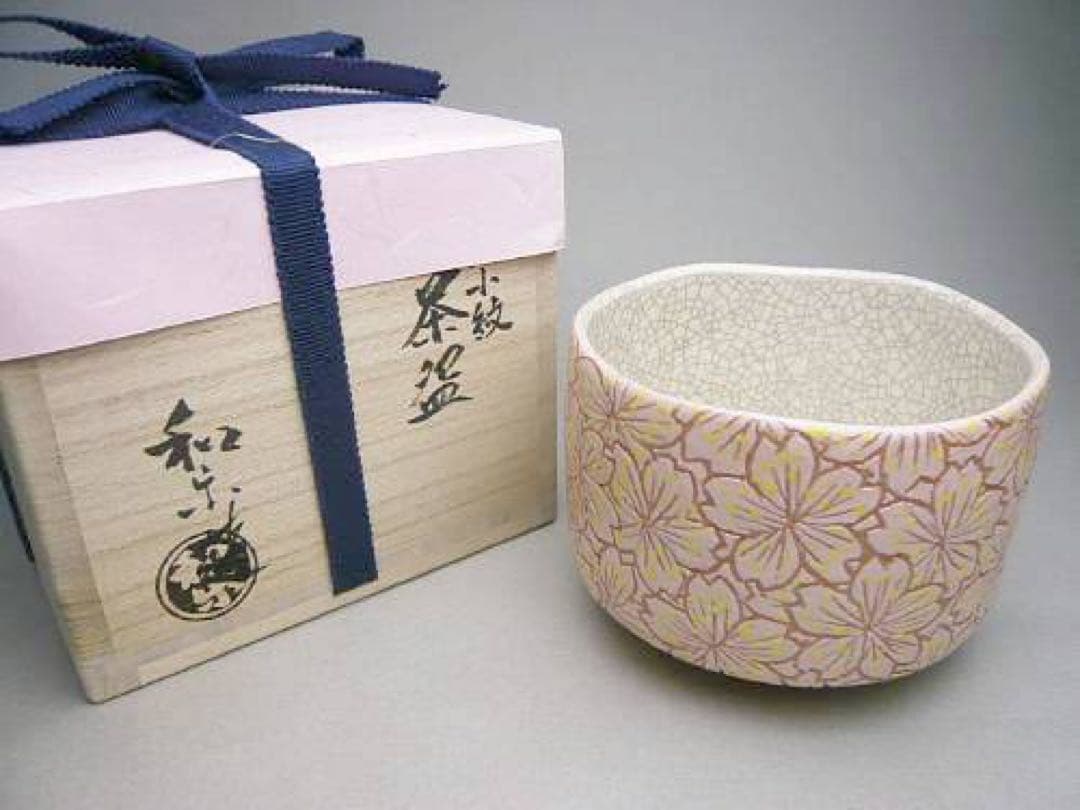桜小紋　楽茶碗　和楽