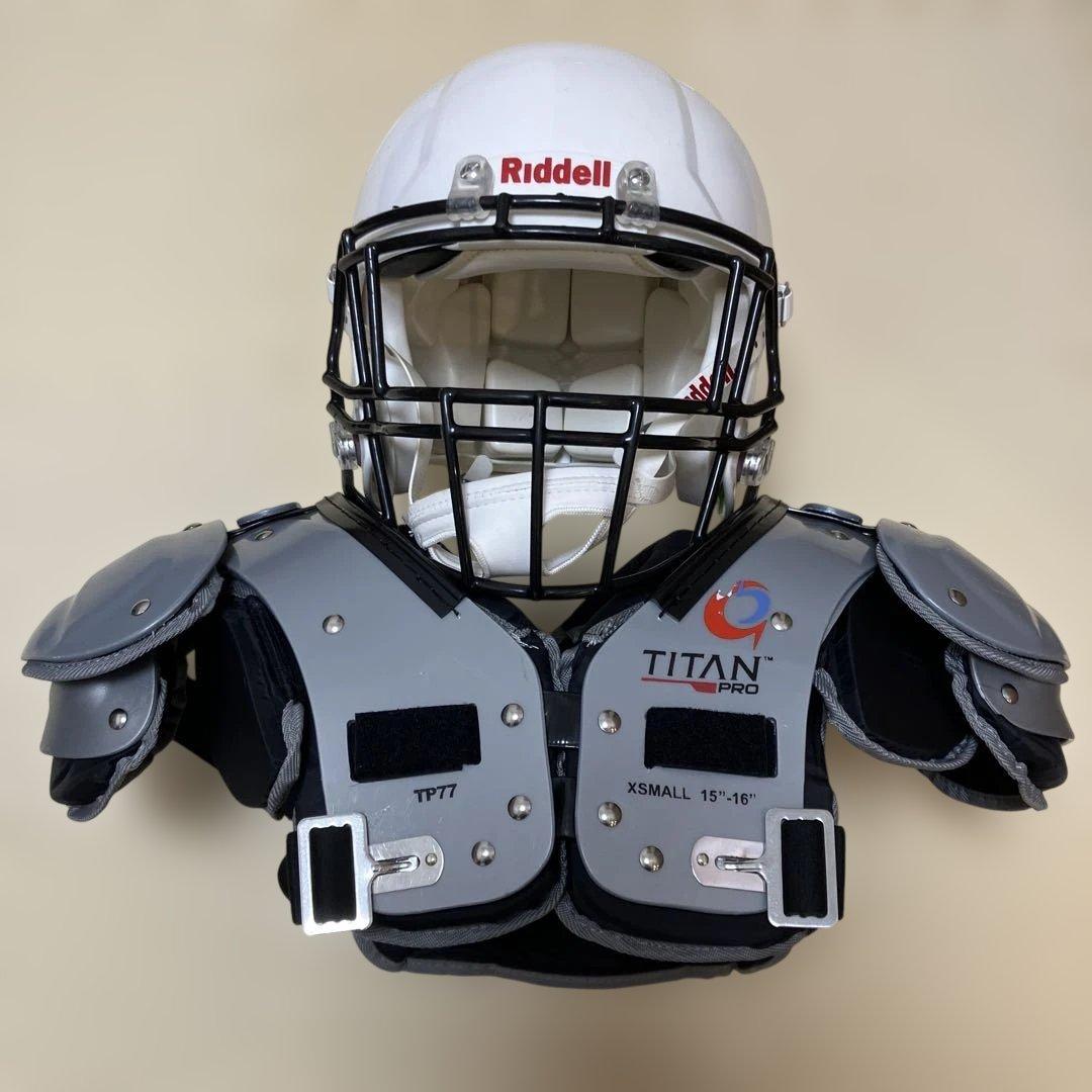Riddell Titan ショルダーパッド グレーXS ヘルメットL