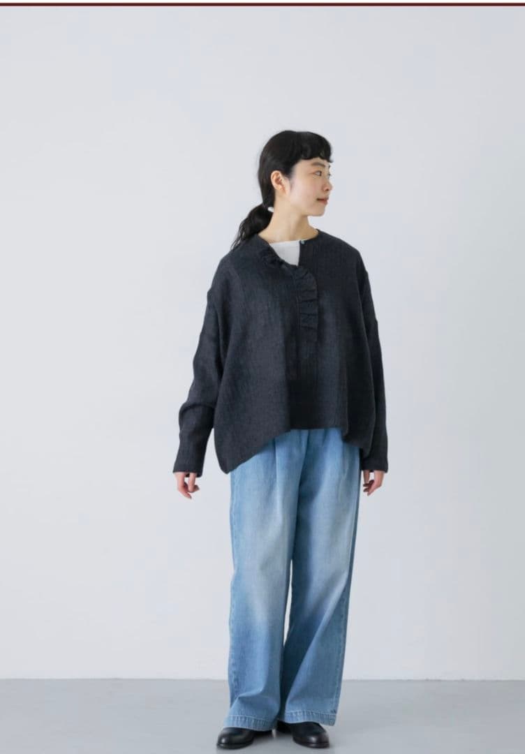 かぐれ　ウールワイドフリルプルオーバー　今期