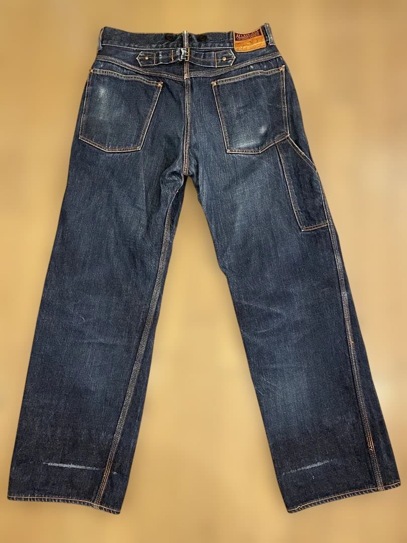 W32 At last&co 173デニムパンツ ペインターカバーオール