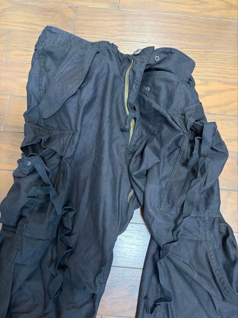 US M-65フィールドカーゴパンツ　BLACK サイズM-S 実物後染