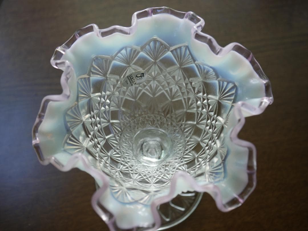 フェントン ピンククレスト Cut & Block オパールセントコンポート