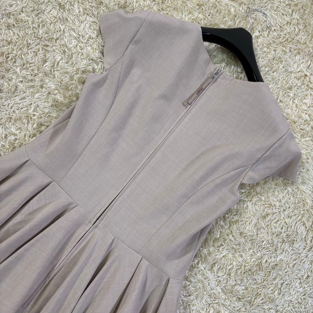 フォクシーニューヨーク　プリーツ　フレア　膝丈ワンピース　ドレス