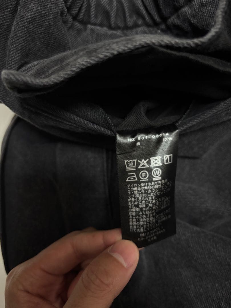 COMOLI 25SS ブラックドリル6Pパンツ　size1